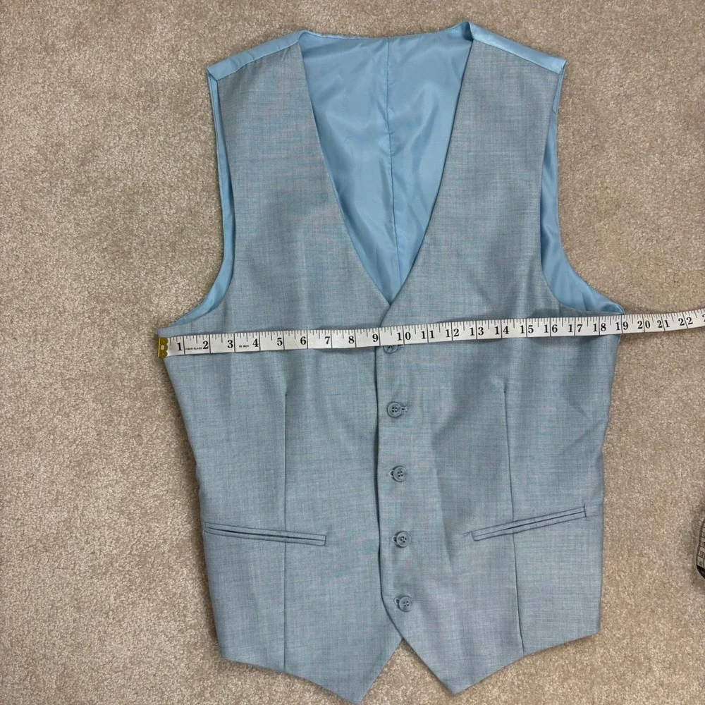 Stacy Adams‎ Exclusive Blue Hybrid Men's Vest Size 40L Suit Separates Wedding